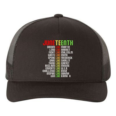 Juneteenth Dream Like Leaders Black Women Boy Girl Yupoong Adult 5-Panel Trucker Hat