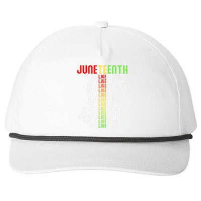 Juneteenth Dream Like Leaders Black Women Boy Girl Snapback Five-Panel Rope Hat