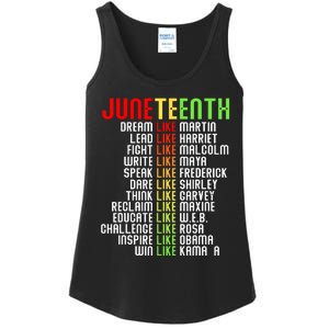 Juneteenth Dream Like Leaders Black Women Boy Girl Ladies Essential Tank