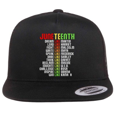 Juneteenth Dream Like Leaders Black Women Boy Girl Flatbill Hat