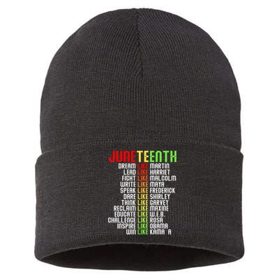 Juneteenth Dream Like Leaders Black Women Boy Girl Sustainable Knit Beanie