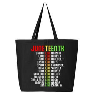 Juneteenth Dream Like Leaders Black Women Boy Girl 25L Jumbo Tote