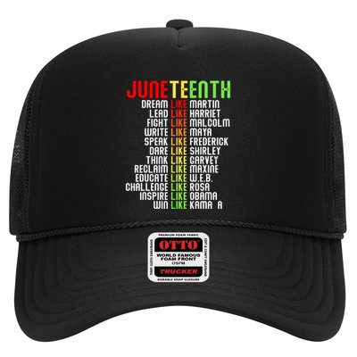 Juneteenth Dream Like Leaders Black Women Boy Girl Trucker Hat