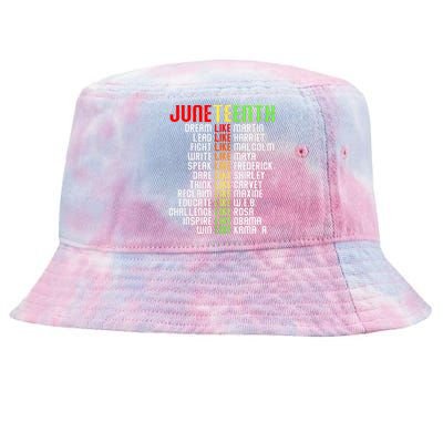 Juneteenth Dream Like Leaders Black Women Boy Girl Tie-Dyed Bucket Hat