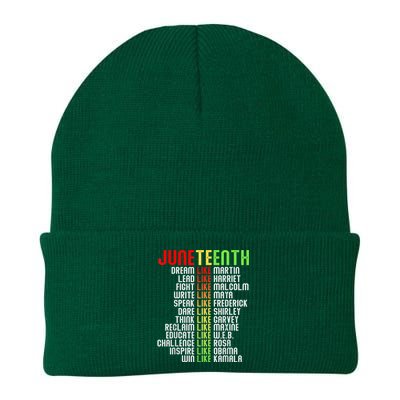 Juneteenth Dream Like Leaders Black Gift Men Women Boy Girl Gift Knit Cap Winter Beanie