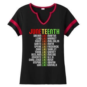 Juneteenth Dream Like Leaders Black Gift Men Women Boy Girl Gift Ladies Halftime Notch Neck Tee