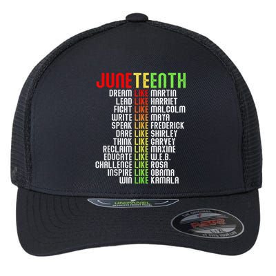 Juneteenth Dream Like Leaders Black Gift Men Women Boy Girl Gift Flexfit Unipanel Trucker Cap