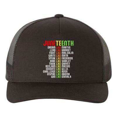 Juneteenth Dream Like Leaders Black Gift Men Women Boy Girl Gift Yupoong Adult 5-Panel Trucker Hat