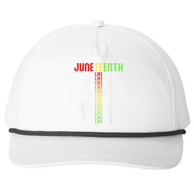 Juneteenth Dream Like Leaders Black Gift Men Women Boy Girl Gift Snapback Five-Panel Rope Hat