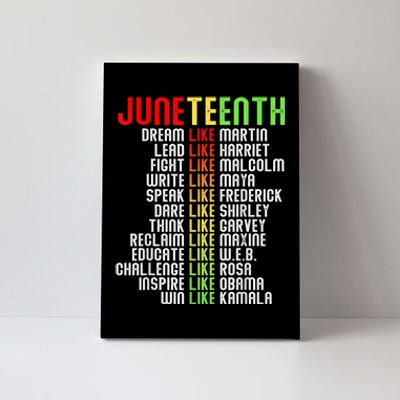 Juneteenth Dream Like Leaders Black Gift Men Women Boy Girl Gift Canvas