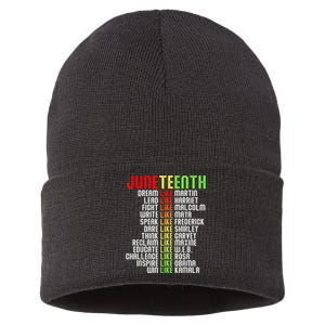 Juneteenth Dream Like Leaders Black Gift Men Women Boy Girl Gift Sustainable Knit Beanie