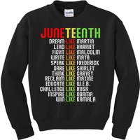 Juneteenth Dream Like Leaders Black Gift Men Women Boy Girl Gift Kids Sweatshirt