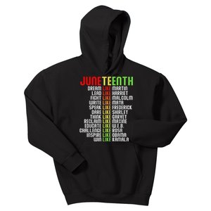 Juneteenth Dream Like Leaders Black Gift Men Women Boy Girl Gift Kids Hoodie