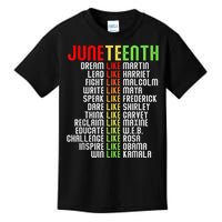 Juneteenth Dream Like Leaders Black Gift Men Women Boy Girl Gift Kids T-Shirt