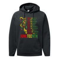 Juneteenth Dream Like Leaders Black History Performance Fleece Hoodie