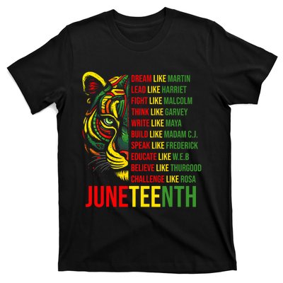 Juneteenth Dream Like Leaders Black History T-Shirt