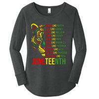 Juneteenth Dream Like Leaders Black History Women's Perfect Tri Tunic Long Sleeve Shirt