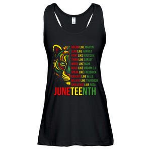 Juneteenth Dream Like Leaders Black History Ladies Essential Flowy Tank