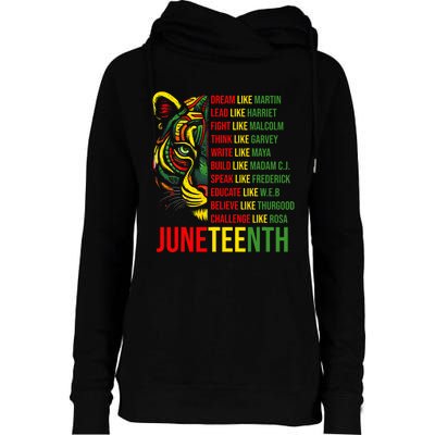 Juneteenth Dream Like Leaders Black History Womens Funnel Neck Pullover Hood