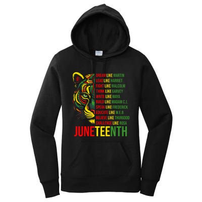 Juneteenth Dream Like Leaders Black History Women's Pullover Hoodie