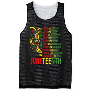 Juneteenth Dream Like Leaders Black History Mesh Reversible Basketball Jersey Tank