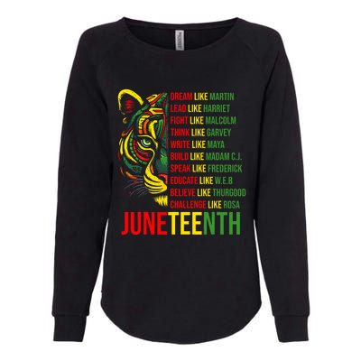 Juneteenth Dream Like Leaders Black History Womens California Wash Sweatshirt