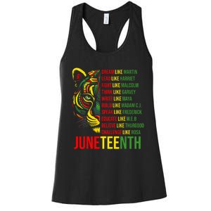 Juneteenth Dream Like Leaders Black History Women's Racerback Tank