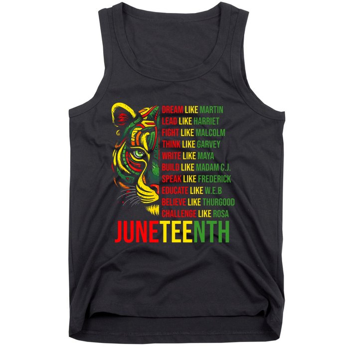 Juneteenth Dream Like Leaders Black History Tank Top