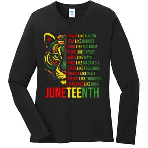 Juneteenth Dream Like Leaders Black History Ladies Long Sleeve Shirt