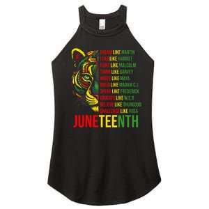 Juneteenth Dream Like Leaders Black History Women's Perfect Tri Rocker Tank