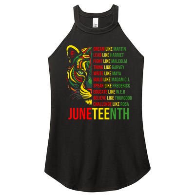 Juneteenth Dream Like Leaders Black History Women's Perfect Tri Rocker Tank