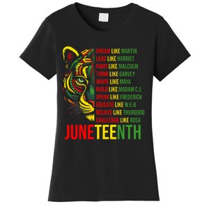 Juneteenth Dream Like Leaders Black History Women's T-Shirt