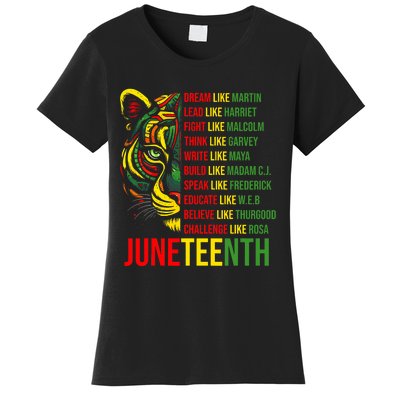 Juneteenth Dream Like Leaders Black History Women's T-Shirt