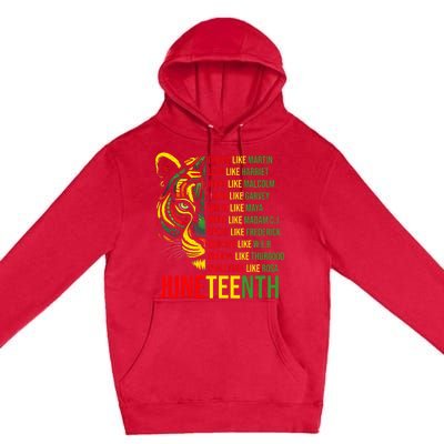 Juneteenth Dream Like Leaders Black History Premium Pullover Hoodie