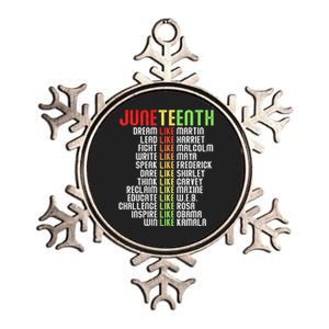 Juneteenth Dream Like Leaders Black Juneteenth Freedom Day Black History Month Metallic Star Ornament