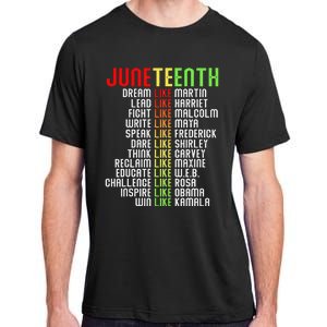 Juneteenth Dream Like Leaders Black Adult ChromaSoft Performance T-Shirt