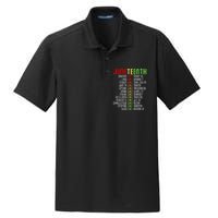 Juneteenth Dream Like Leaders Black Dry Zone Grid Polo