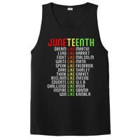 Juneteenth Dream Like Leaders Black PosiCharge Competitor Tank