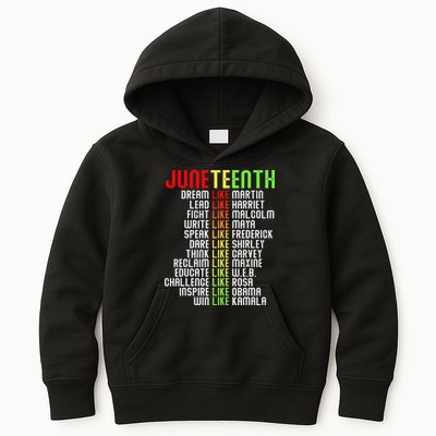 Juneteenth Dream Like Leaders Black Kids Hoodie