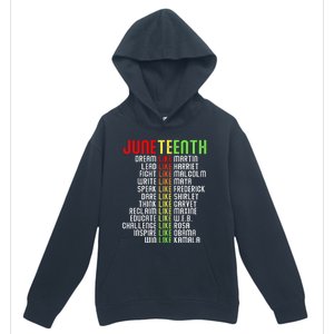 Juneteenth Dream Like Leaders Black Urban Pullover Hoodie