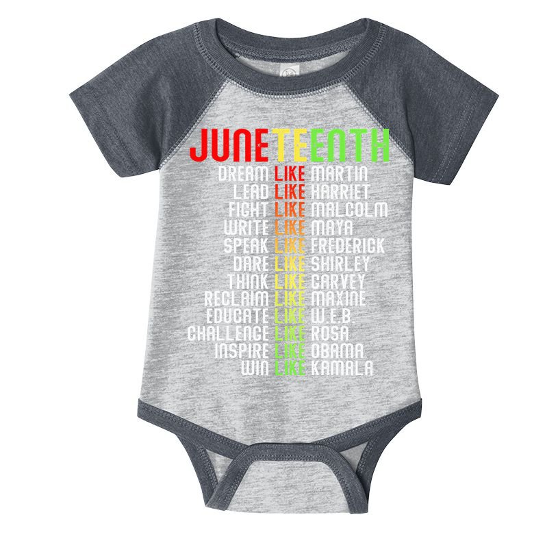 Juneteenth Dream Like Leaders Black Infant Baby Jersey Bodysuit