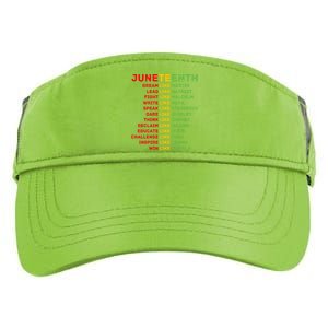 Juneteenth Dream Like Leaders Black Men Women Boy Girl Fun Adult Drive Performance Visor