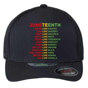 Juneteenth Dream Like Leaders Black Men Women Boy Girl Fun Flexfit Unipanel Trucker Cap