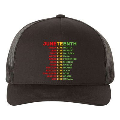 Juneteenth Dream Like Leaders Black Men Women Boy Girl Fun Yupoong Adult 5-Panel Trucker Hat