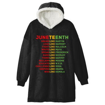 Juneteenth Dream Like Leaders Black Men Women Boy Girl Fun Hooded Wearable Blanket