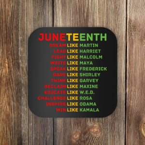 Juneteenth Dream Like Leaders Black Men Women Boy Girl Fun Coaster