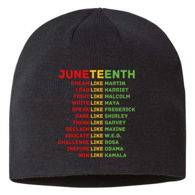 Juneteenth Dream Like Leaders Black Men Women Boy Girl Fun Sustainable Beanie