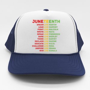 Juneteenth Dream Like Leaders Black Men Women Boy Girl Fun Trucker Hat