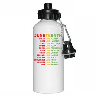 Juneteenth Dream Like Leaders Black Men Women Boy Girl Fun Aluminum Water Bottle