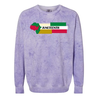 Juneteenth Day Map Colorblast Crewneck Sweatshirt